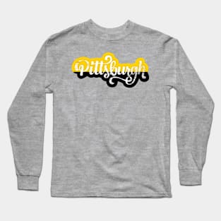 Pittsburgh Black and Yellow Long Sleeve T-Shirt